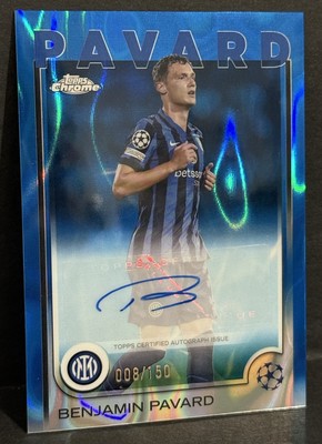 2024-25 Topps Chrome UCC Inter Milan Benjamin Pavard Auto Blue