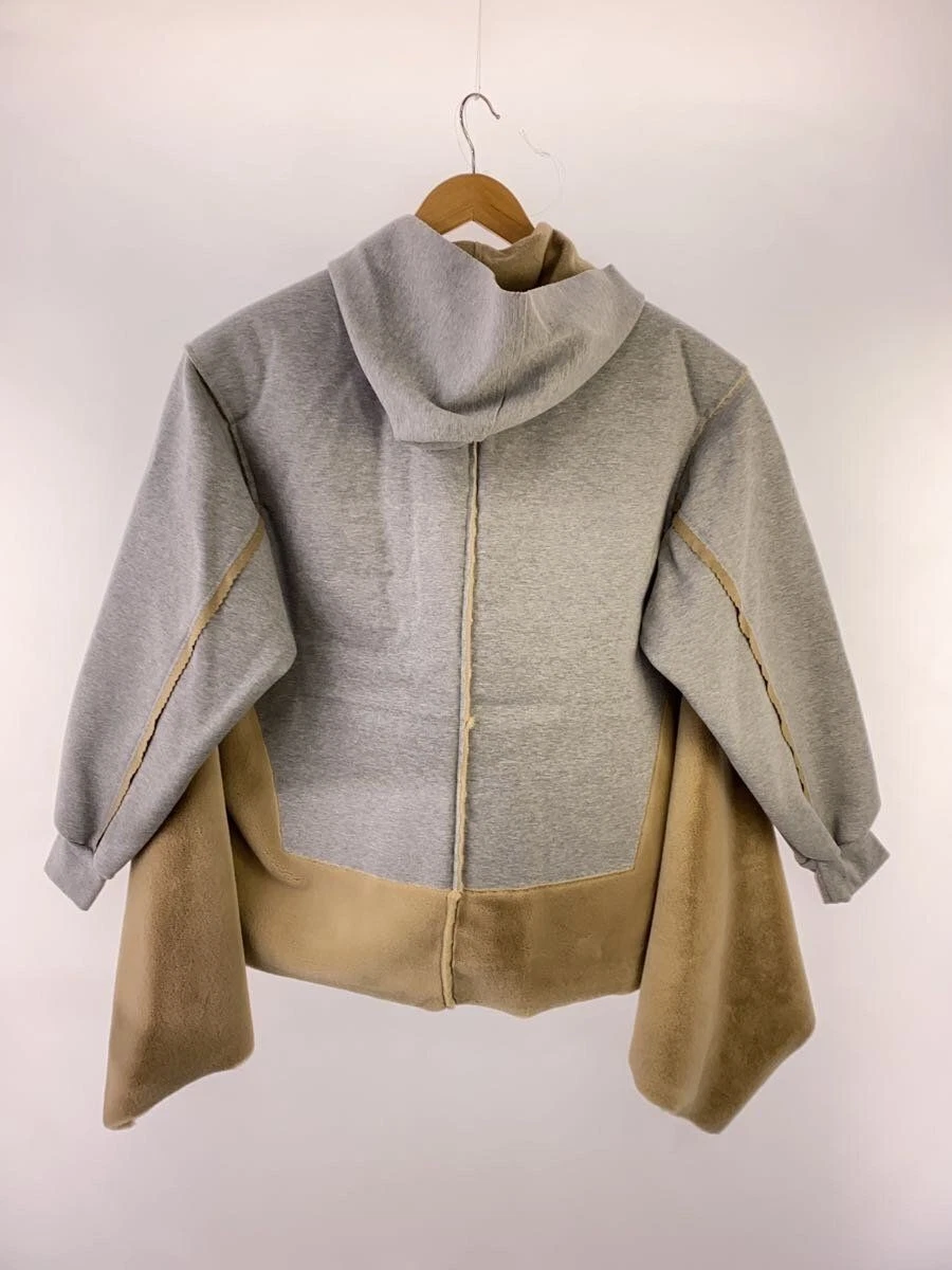 UNDERCOVER Felpa con cappuccio e zip sottocoperta poliestere grigio UC2D1801 usata