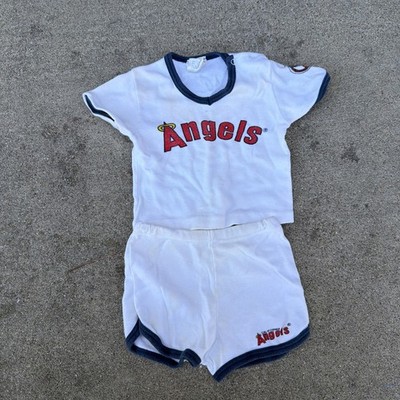 Vintage MLB Baby Farm California Angels 12 Months Top & Bottom Hong Kong Made