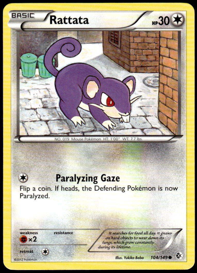 Rattata 104/149 Common Boundaries Crossed LP