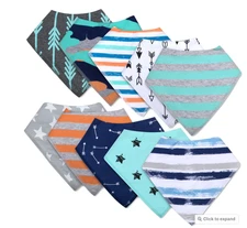 Brand new 10-Pack Baby Bandana Bibs