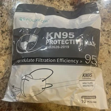 Powecom KN95 Black Mask GB2626-2019 for Particulate Filtration 10 Pack