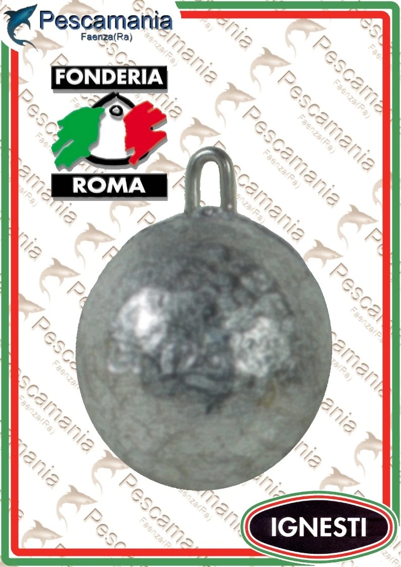 Plomo bola anillo Fonderia Roma 60-150gr. surf casting beach ledgering