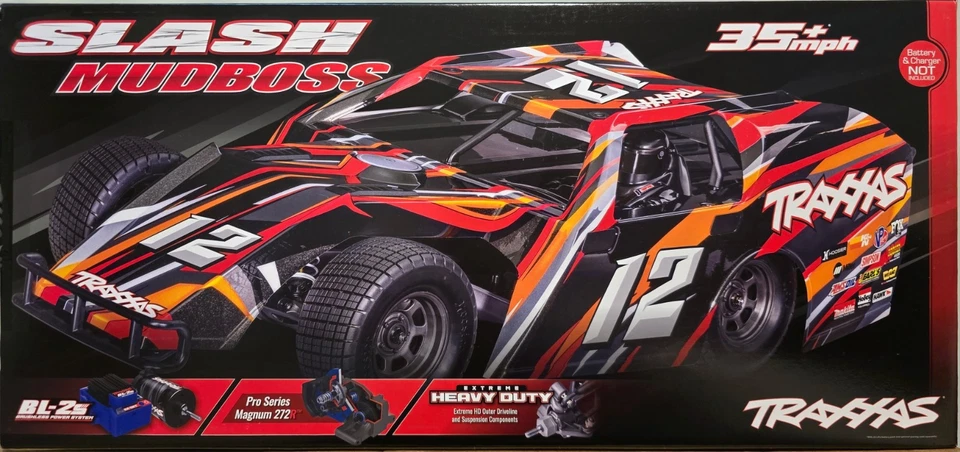 Traxxas  Slash MUDBOSS BL-2S 1/10 RTR, 104354-74-PINK REAR  - Image 2 of 4