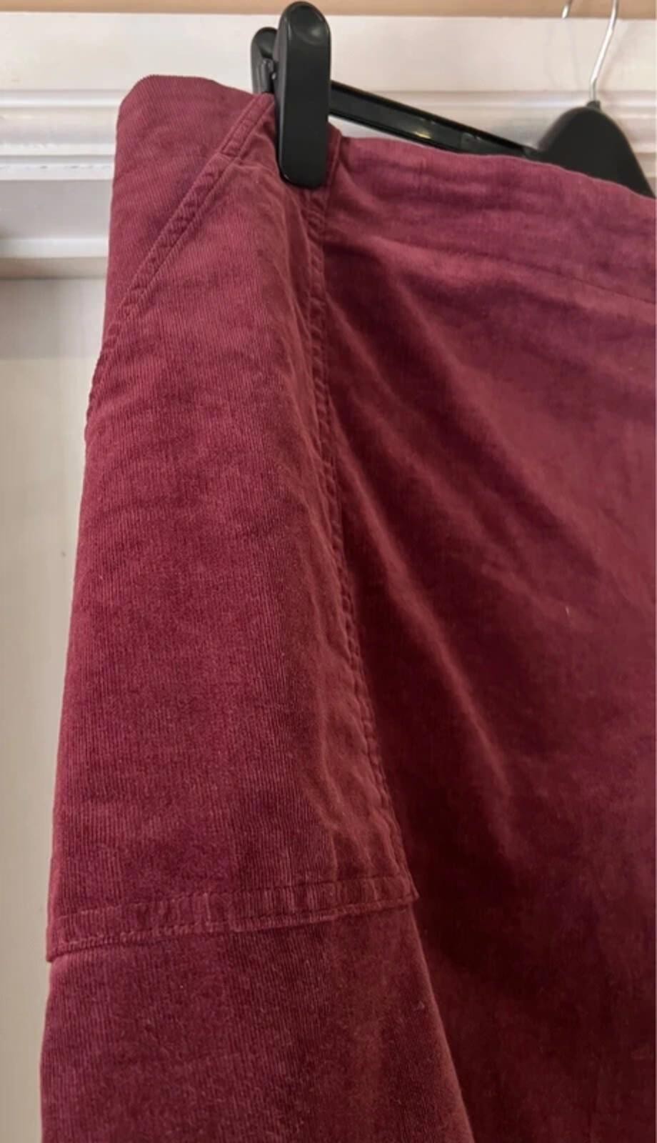 Seasalt Cornwall Cord Skirt Size 24 Tall Deep Red Berry RRP £59.95 image 2