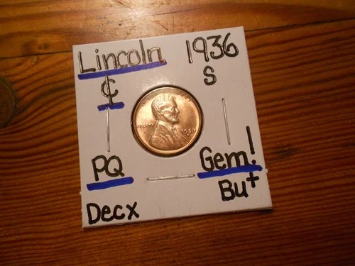 1936S Lincoln Cent Gem BU+ SPLENDID!!! PQ!!! SWEEEEEEEEET!!!!!!