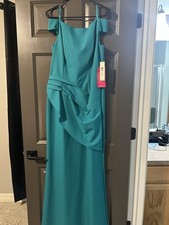 Eliza J Women’s Teal Solid Sleeveless Square Neck Zip Jumpsuit Size 10