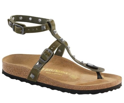 Birkenstock Women Sandals Marillia Studded Pyramid Olivex Size 35 EU 4 US Youth