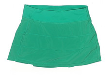 Lululemon skirt sz 6 Pace Rival Mid-Rise tennis skort Kelly Green EUC
