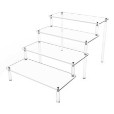 4-Tier Acrylic Diplay Risers Perfume Stand Cupcake Holder for Figures Dessert