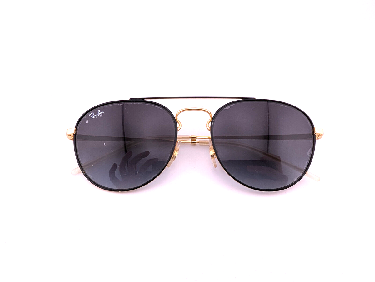 Ray-Ban RB3589 9057/I9 Sunglasses FRAMES ONLY Blue Gold 55-18-140 Ray-Ban HEXAGONAL LEGEND GOLD 3548 - Flight Sunglasses main image 4