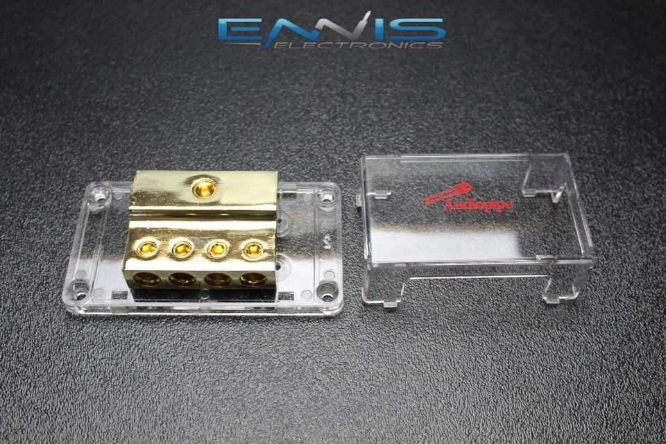 2 PCS 0 TO 4 GAUGE DISTRIBUTION BLOCK AUDIOPIPE GOLD 24K POWER WIRE PB-1044 - Image 4 of 4