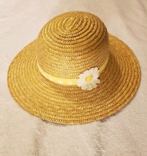 Gymboree Girl's Straw Beach/ Dress Hat With Daisy Flower Girl's Size 5-7 NWOT
