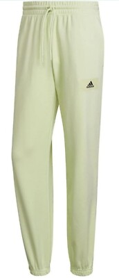 adidas mens Essentials Feelvivid Cotton Fleece Straight Leg Sweatpants 2XL Lime