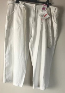 white linen trousers size 22