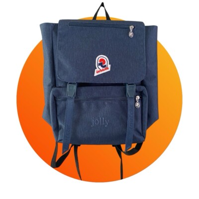 Invicta Jolly III Vintage Icon Padded Blue Backpack Rugged Outdoor Hiking Laptop
