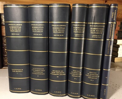 Hermann Strack Kommentar zum Neuen Testament Aus Talmud und