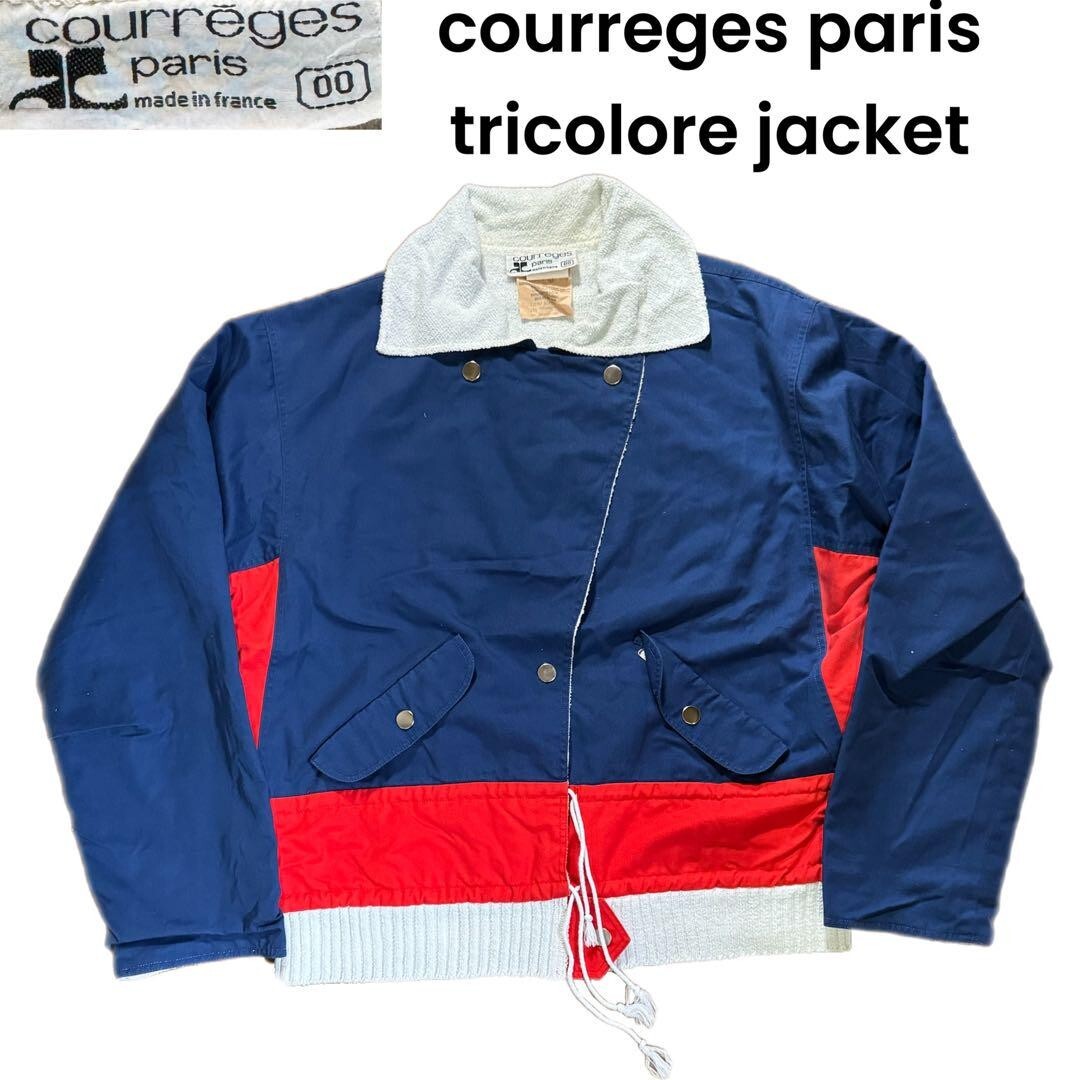 ジャケット・アウター courreges paris tricolore jacket Courreges Paris Vintage Tricolore Biker Jacket Women Made in
