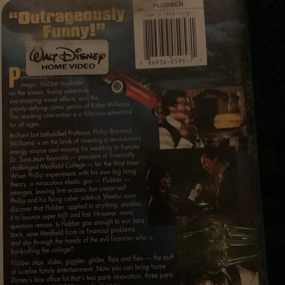 Walt Disney Flubber (1997) VHS Robin Williams vintage collectors item Foto 2 de 3
