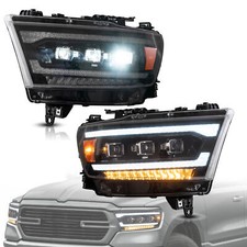 VLAND LED Projector Headlights For 2019-2024 Dodge Ram 1500 W/Sequential Turn