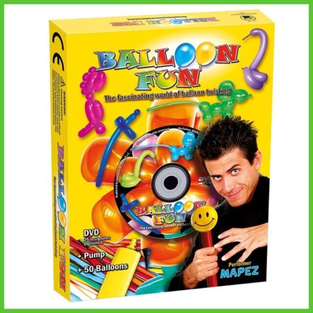 Set Palloncini Modellabili BALLOON FUN BOX con DVD Pompa per Sculture Kit Giochi