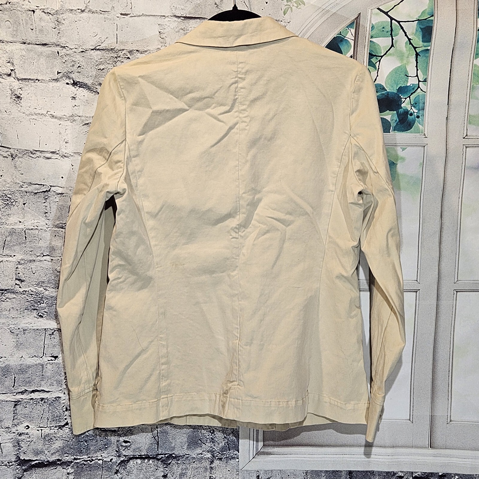 TALBOTS Stretch Cotton Button Jacket SIZE 10 Beig… - image 10