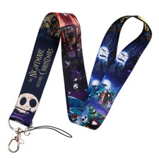 Nightmare Before Christmas Movie Logo Jack And Sally ID Holder Lanyard