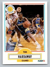 1990-91 Fleer #63 Tim Hardaway RC Rookie Golden State Warriors