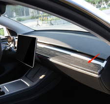 Guarnizione copri console centrale interna in fibra di carbonio per Tesla Model Y 2020-2023
