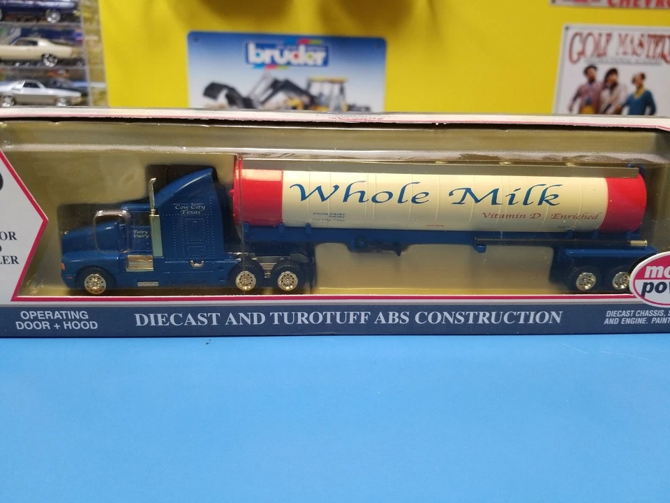 MODEL POWER  WHOLE MILK  TRACTOR AND  TANKER TRAILER  "NEW" - Image 2 of 4