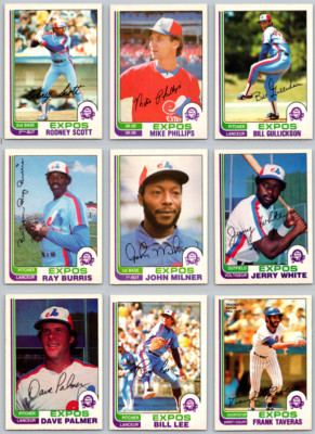 1982 O-Pee-Chee Canadian - Montreal Expos lot