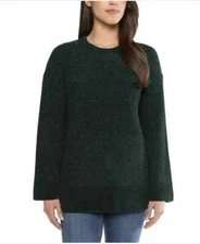 NWT Matty M Women's Chenille Long Sleeve Super Soft Sweater Medium Hunter Green