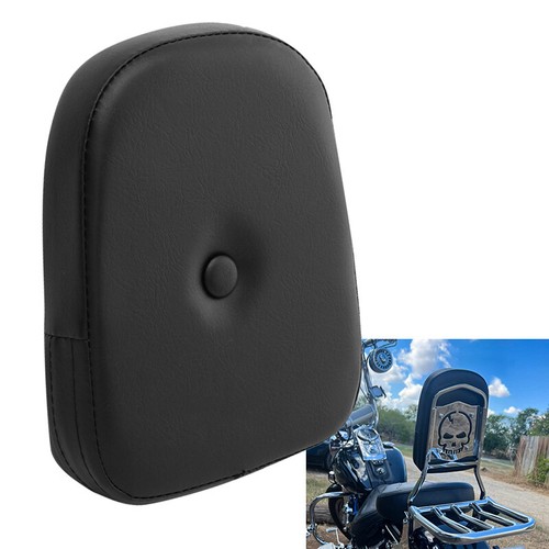 Black Backrest Pad For Harley Yamaha Honda Suzuki Kawasaki Choppers ...