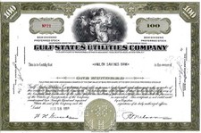 Gulf States Utilities Company, Texas, 1959 (100 Shares Pref.), oliv - Nr. 21 !