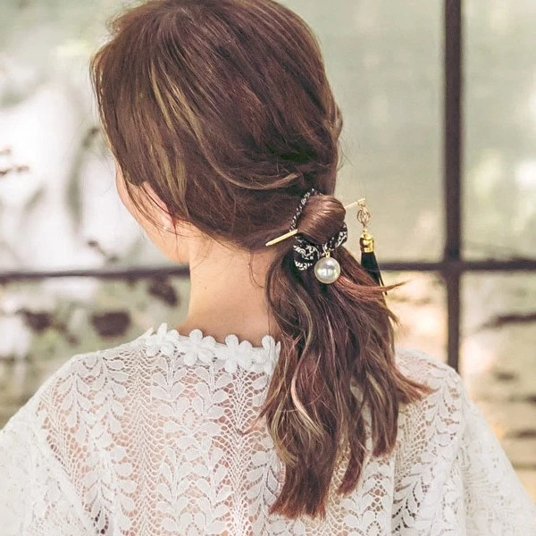 Retro Japanese Chinese Hair Accessory Kimono Hair Clip Pin Stick Bow Tassel Chic - Image 4 of 4