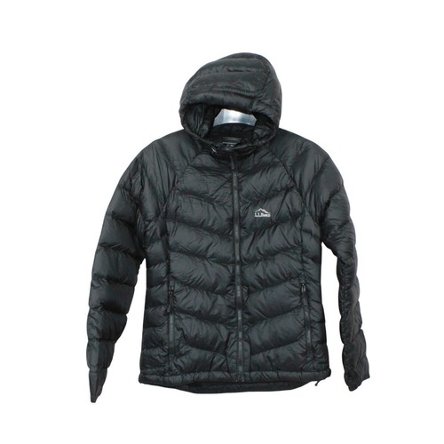 LL Bean Women's Ultralight 850 Down Hooded Jacket Black Size XS Pet
