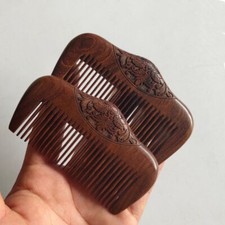 Pocket Wooden Comb Natural Black Gold Sandalwood Super Narrow Tooth Wood Combs