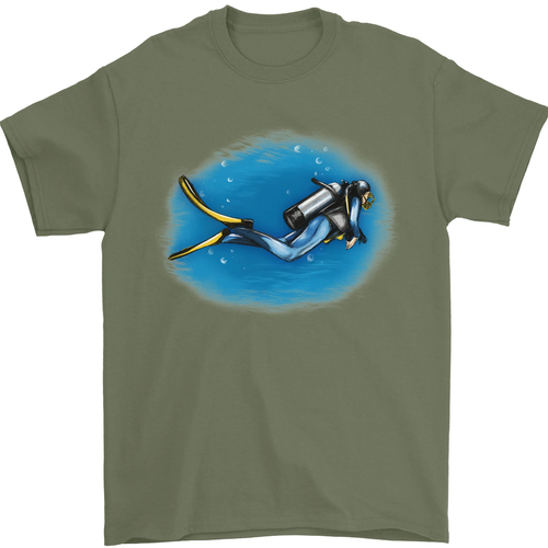 Ocean Scuba Diver Scuba Diving Mens T-Shirt 100% Cotton - Picture 31 of 95