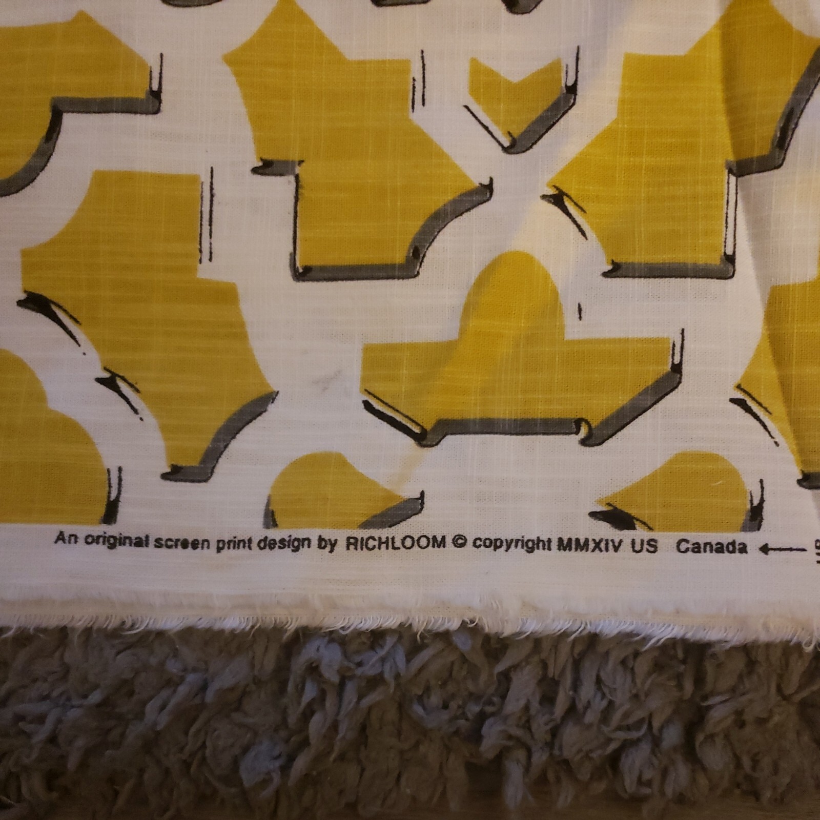 Richloom Yellow & Gray Fabric eBay