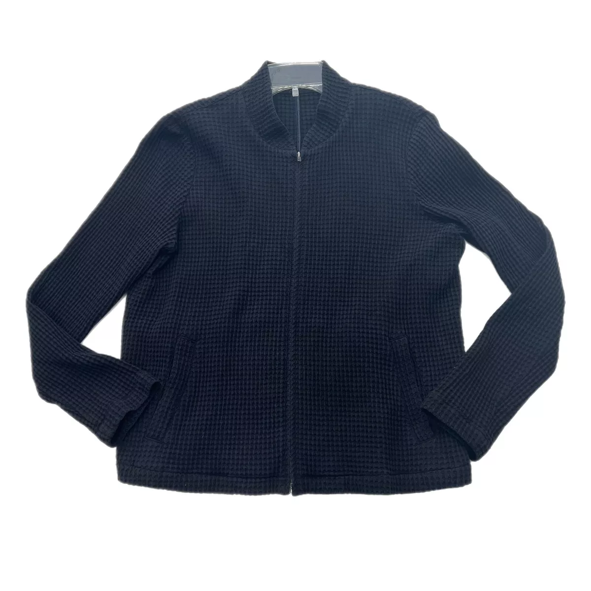 Eileen fisher waffle knit best sale jacket