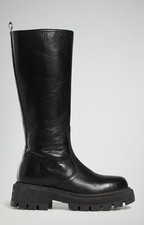 BIKKEMBERGS - STIVALE PELLE NERO FONDO ALTO 25024