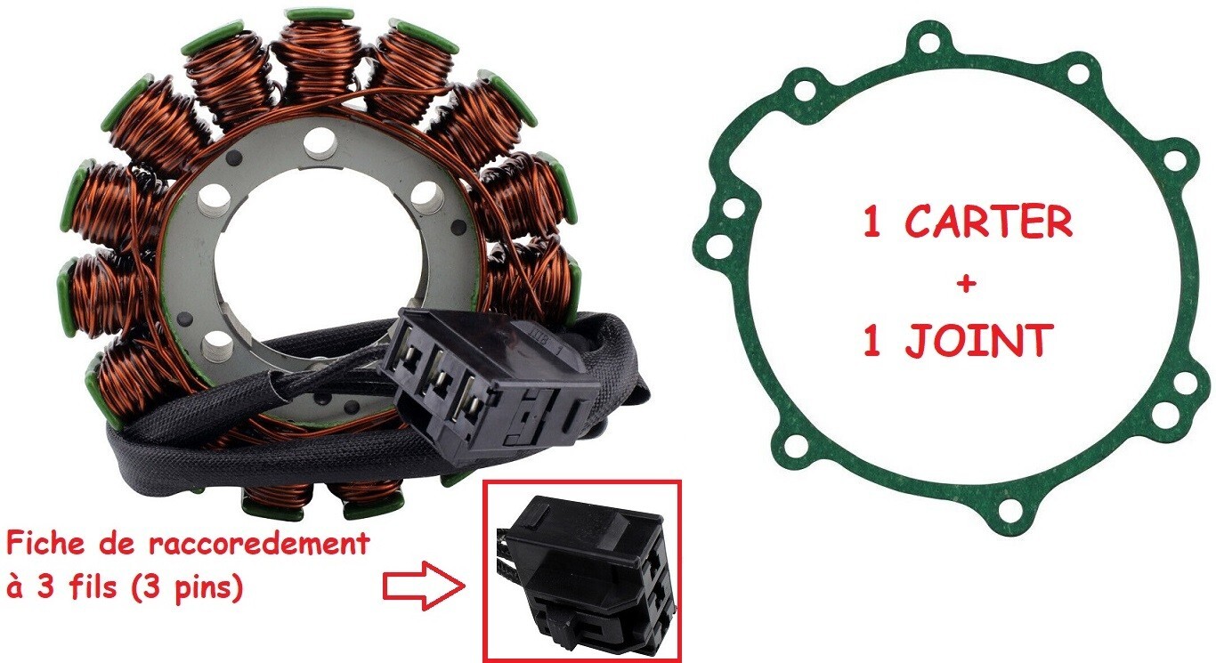 Stator alternateur neuf avec joint de carter pour moto Kawasaki ZX6-R 636 millésimes 2019-2023