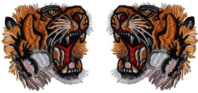 5039 Tiger Face / Head Embroidery Iron On Applique Patch