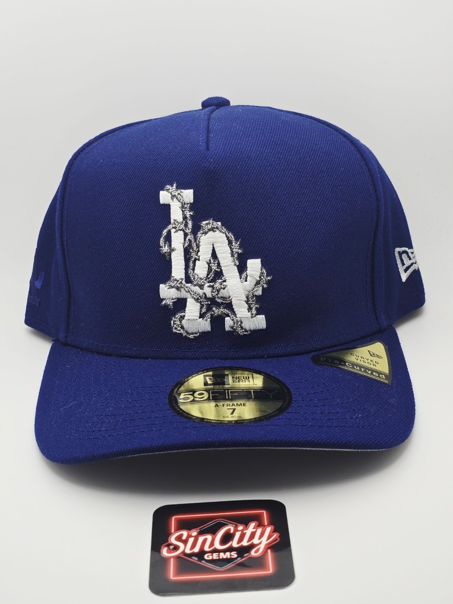 New Era Los Angeles Dodgers Barb Wire Logo Royal 59Fifty Fitted A