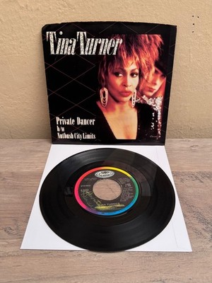 LISTEN   TINA TURNER PRIVATE DANCER PICTURE SLEEVE CAPITOL 45' VINYL 7''