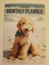 Goldendoodle Cover Photo on 2026 Monthly Calendar Planner 32 Pages 6.75" X 9.5" 