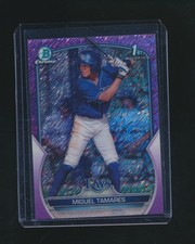 MIGUEL TAMARES 2023 BOWMAN CHROME 1ST PURPLE REFRACTOR RC 195/250 #BCP-179