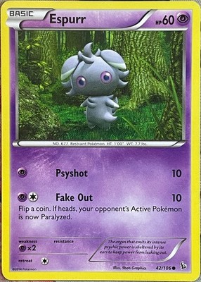 Espurr - 42/106 - XY Flashfire Pokemon 2014