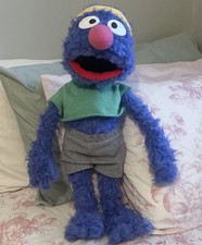 Handmade Grover Plush – Sesame Street – Artist Made – Iconic Workout Outfit