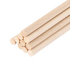 Wooden Dowel Rods, 4mm 1/8 x 16 Inch Round Wooden Rod for DIY,Pack of 10